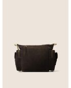 Borsa a tracolla Globetrotter Mini in pelle marrone scuro - 30x14 cm