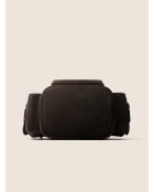 Borsa a tracolla Globetrotter Mini in pelle marrone scuro - 30x14 cm