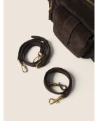 Borsa a tracolla Globetrotter Mini in pelle marrone scuro - 30x14 cm