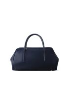 Dr Quinn marineblauwe leren handtas - 47x15 cm