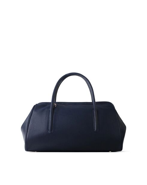 Bolso de mano Dr Quinn de piel azul marino - 47x15 cm