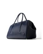 Dr Quinn marineblauwe leren handtas - 47x15 cm