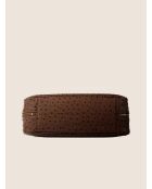 Bolso Nova Chic de piel marrón - 37x13 cm