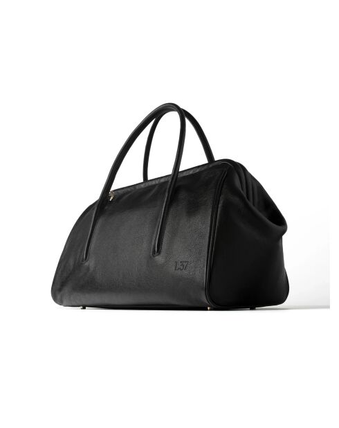 Bolso de mano Dr. Quinn de piel negra - 47x15 cm