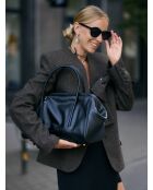 Borsa a mano Dr Quinn in pelle nera - 47x15 cm