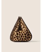 Impresionante bolso de hombro de piel de leopardo - 28x12 cm