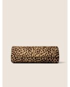 Impresionante bolso de hombro de piel de leopardo - 28x12 cm