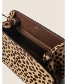 Impresionante bolso de hombro de piel de leopardo - 28x12 cm