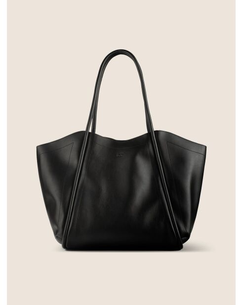 Bolso Big Big World New de piel negra - 55x25 cm