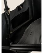 Sac cabas en cuir Big Big World New noir - 55x25 cm