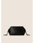 Trousse de maquillage en cuir noire - 20x27 cm