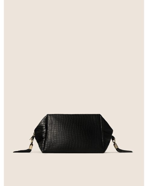 Bolsa de maquillaje de piel negra - 20x27 cm