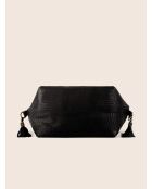 Trousse de maquillage en cuir noire - 20x27 cm