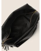 Trousse de maquillage en cuir noire - 20x27 cm