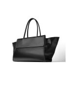 Sac cabas en cuir Midnight City Lights noir - 55x12 cm