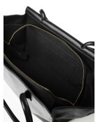 Sac cabas en cuir Midnight City Lights noir - 55x12 cm