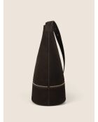 Sac bandoulière en cuir Feral Code marron - 37x20 cm