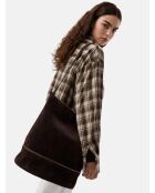 Sac bandoulière en cuir Feral Code marron - 37x20 cm