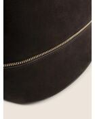 Sac bandoulière en cuir Feral Code marron - 37x20 cm
