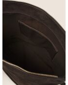 Sac bandoulière en cuir Feral Code marron - 37x20 cm