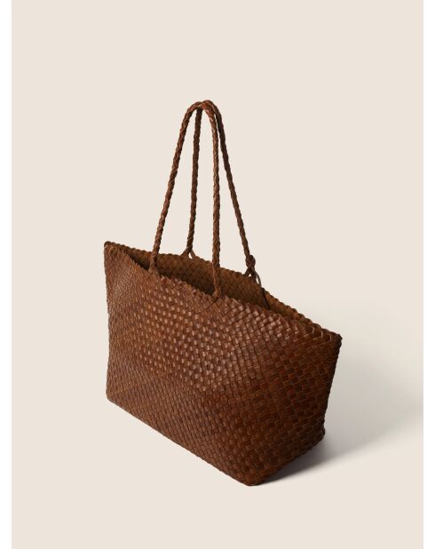 Bolso Summer Affair de piel marrón - 60x18 cm