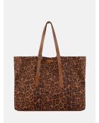 Bolso Big City Life de piel de leopardo y piel sintética - 52 x 13 cm