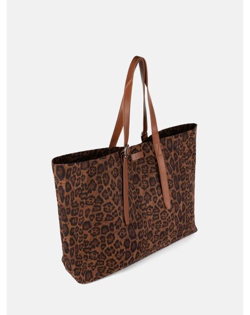 Bolso Big City Life de piel de leopardo y piel sintética - 52 x 13 cm