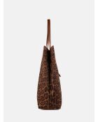 Bolso Big City Life de piel de leopardo y piel sintética - 52 x 13 cm