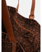 Bolso Big City Life de piel de leopardo y piel sintética - 52 x 13 cm
