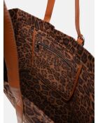Bolso Big City Life de piel de leopardo y piel sintética - 52 x 13 cm