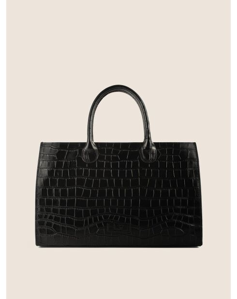 Bolso Wild District de piel negra - 37x13 cm