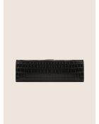 Wild District zwarte leren handtas - 37x13 cm