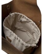 Sac cabas en cuir Nothing Left To Prove marron - 47x18 cm