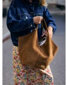 Sac cabas en cuir Nothing Left To Prove marron - 47x18 cm