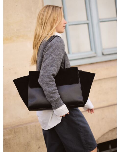 Bolso de terciopelo negro Midnight City Lights - 55x12 cm