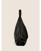Urban Wanderer zwarte leren schoudertas - 51x10 cm