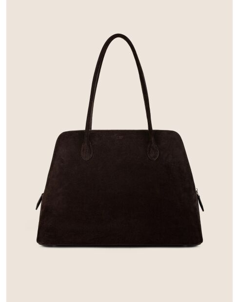 Bolso Verona de piel marrón - 44x16 cm