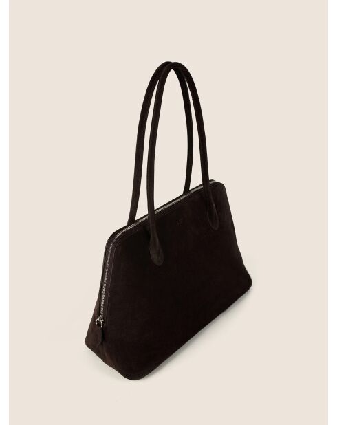 Bolso Verona de piel marrón - 44x16 cm