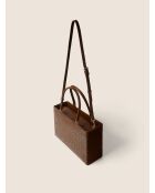 Bolso This Is My Moment de piel marrón - 34x11 cm