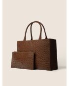 Bolso This Is My Moment de piel marrón - 34x11 cm