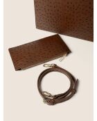 Bolso This Is My Moment de piel marrón - 34x11 cm