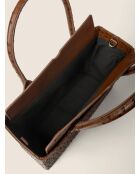 Bolso This Is My Moment de piel marrón - 34x11 cm