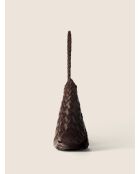 Bandolera True Colors Mini de piel marrón oscuro - 33x11 cm