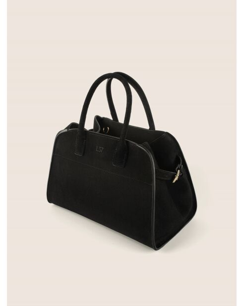 Bolso Bon Voyage Mini de terciopelo negro - 32x18 cm