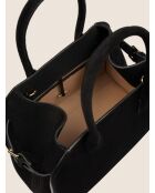 Bolso Bon Voyage Mini de terciopelo negro - 32x18 cm