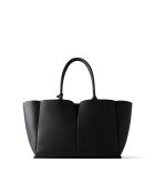 Sac cabas en cuir Lost In France noir - 58x15 cm