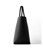 Sac cabas en cuir Lost In France noir - 58x15 cm