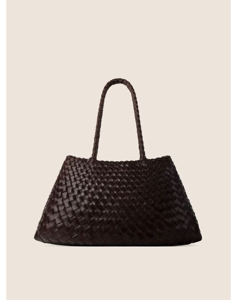 Bolso True Colors de piel café - 47x16 cm