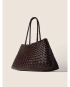 Bolso True Colors de piel café - 47x16 cm