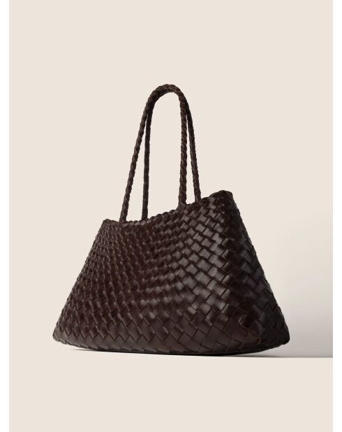 Bolso True Colors de piel café - 47x16 cm